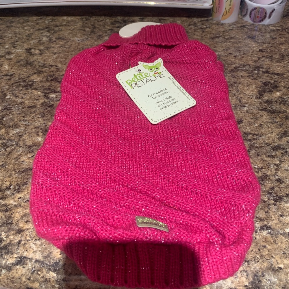 Pink Sweater for small dogs
